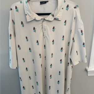 Men's Cream Shirt with Pattern by